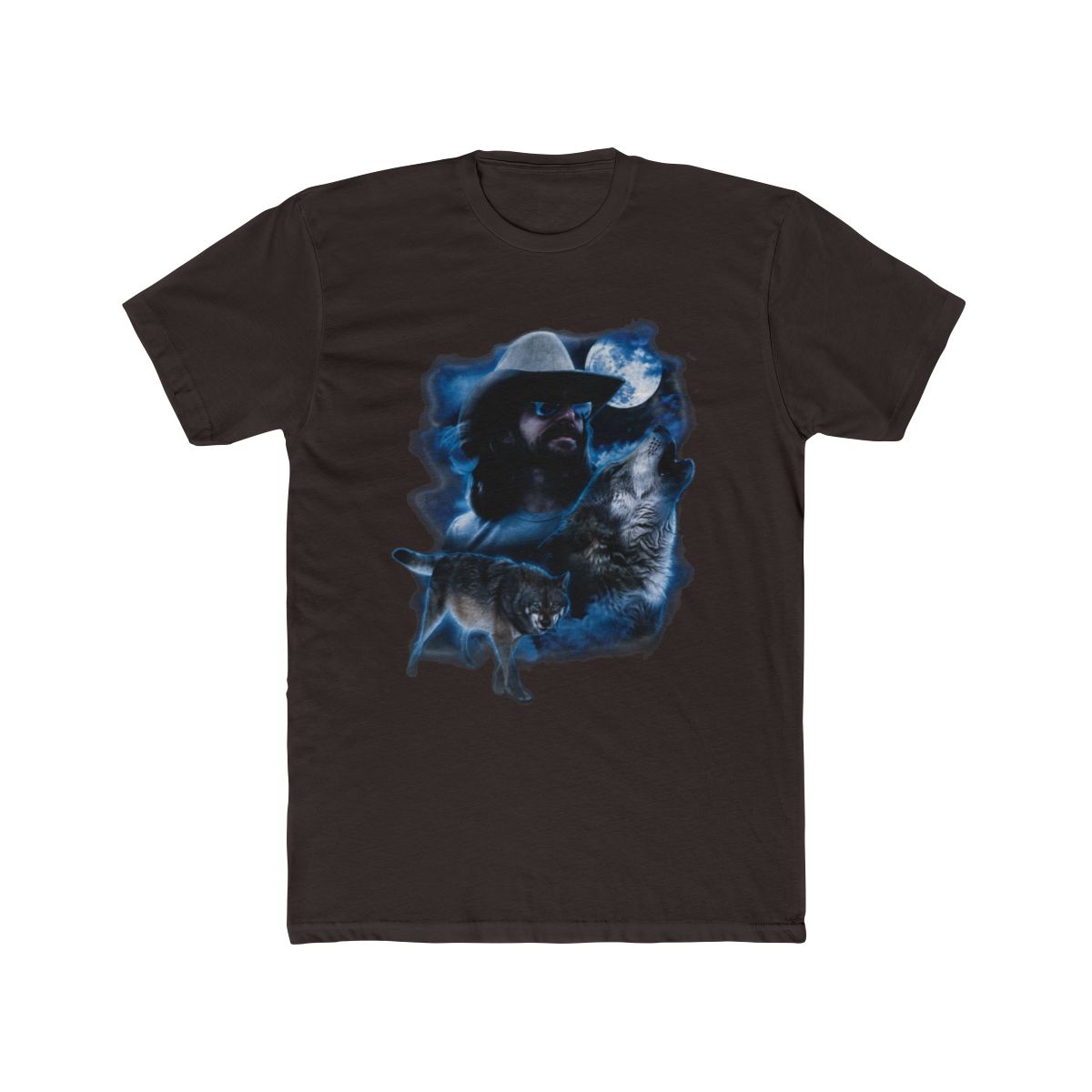 Rock and Roll Short Sleeve Dale Brisby Moon and Wolf Graphic T Shirt BU21T08597 - alternate angle 2, merchandise